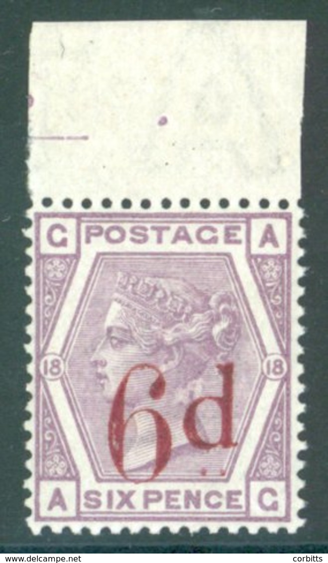 1880-83 Wmk Imperial 6d On 6d Lilac Top Marginal UM, Wonderful Fresh Example. SG.162. Cat. £675. (1) - Sonstige & Ohne Zuordnung