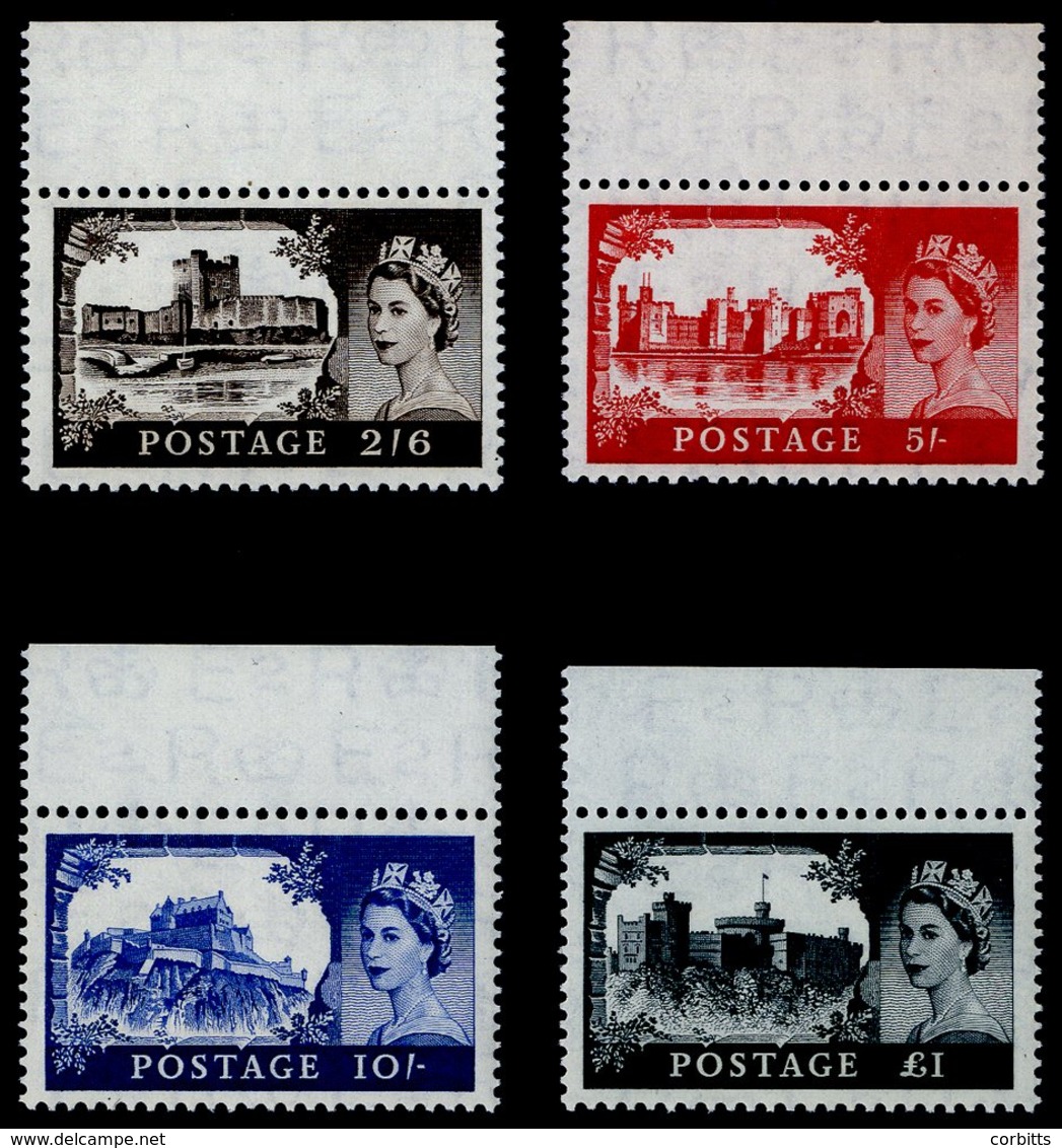 1958 1st DLR Castle Set, Each Top Marginal UM, SG.536a/9a. (4) - Autres & Non Classés