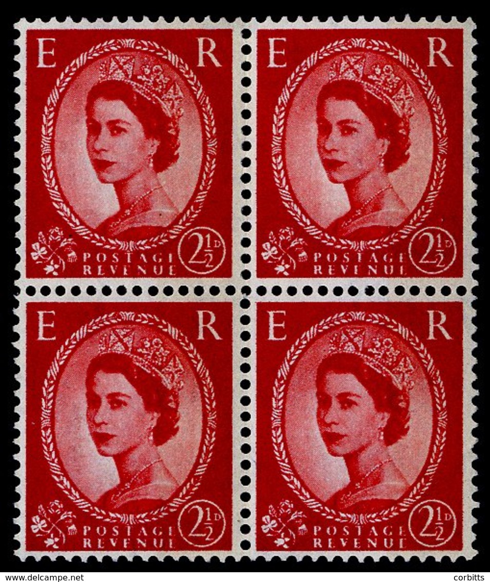 1960 Multiple Crowns Phosphor 2½d Carmine-red, One Broad Band Reacting Green, UM Block Of Four, Spec.561b. Cat. £180. (4 - Sonstige & Ohne Zuordnung