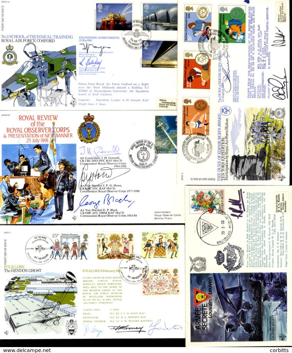 RAF COMMEMORATIVE Illustrated Covers Produced For Fund Raising Incl. Escaping Soc, Caterpillar Club, Various Anniversari - Sonstige & Ohne Zuordnung