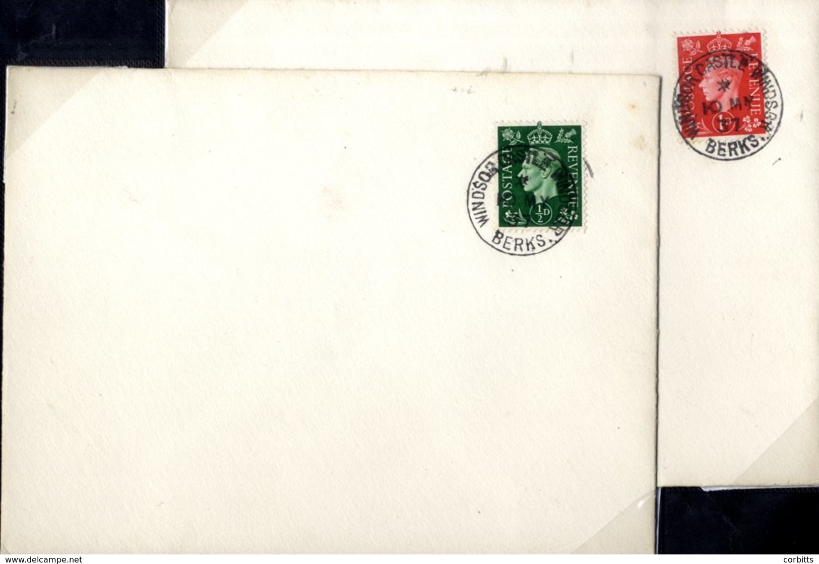 1937 ½d Green & 1d Scarlet (dark Colours) First Day Of Issue, Individual Crown Embossed Unaddressed Covers, Cancelled By - Autres & Non Classés