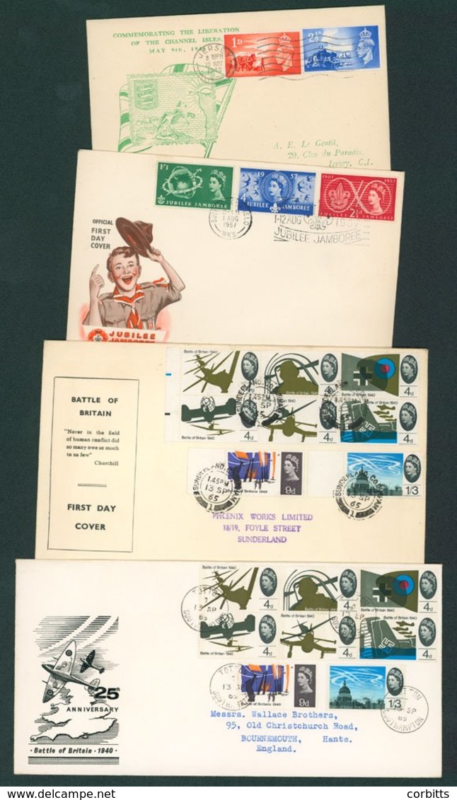 1948-67 Small Range Of Illustrated FDC's Mainly Better From 1948 C.I. Liberation, 1957 Scouts (Sutton Coldfield), 1958 G - Autres & Non Classés