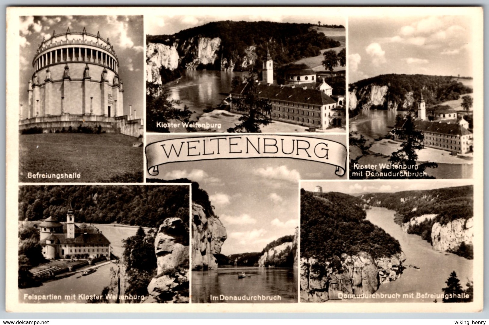 Kelheim - S/w Mehrbildkarte 17   Mit Zusatzstempel Kloster Weltenburg - Kelheim