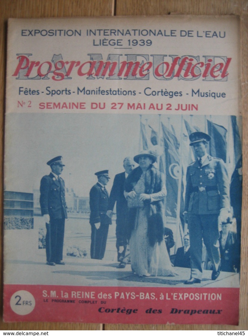 Programme Officiel De L'EXPOSITION INTERNATIONALE DE L'EAU, LIEGE 1939 - N°2 - 24 PAGES - Programas