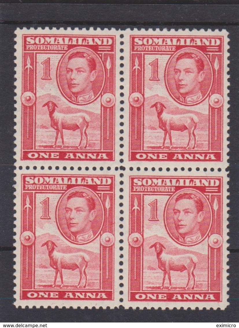 SOMALILAND 1938 1a IN UNMOUNTED MINT BLOCK OF 4 SG 94 X 4 Cat £8 - Somaliland (Herrschaft ...-1959)