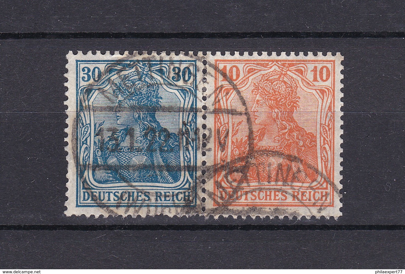 Deutsches Reich - 1921 - Zusammendrucke - Michel Nr. W 15 - Gest. - 35 Euro - Gebraucht