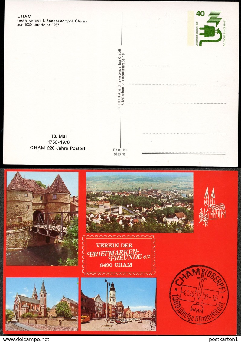 Bund PP69 D2/003  ANSICHTEN CHAM  1976  NGK 3,00 € - Private Postcards - Mint