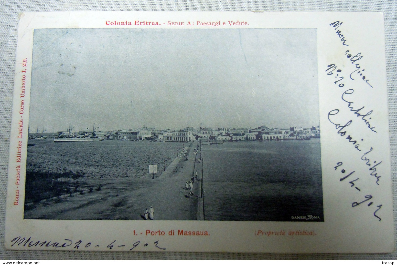CPA-KP-PC- Erytree - COLONIA ITALIANA --  MASSAUA IL PORTO 1900 VERY RARE - Erythrée
