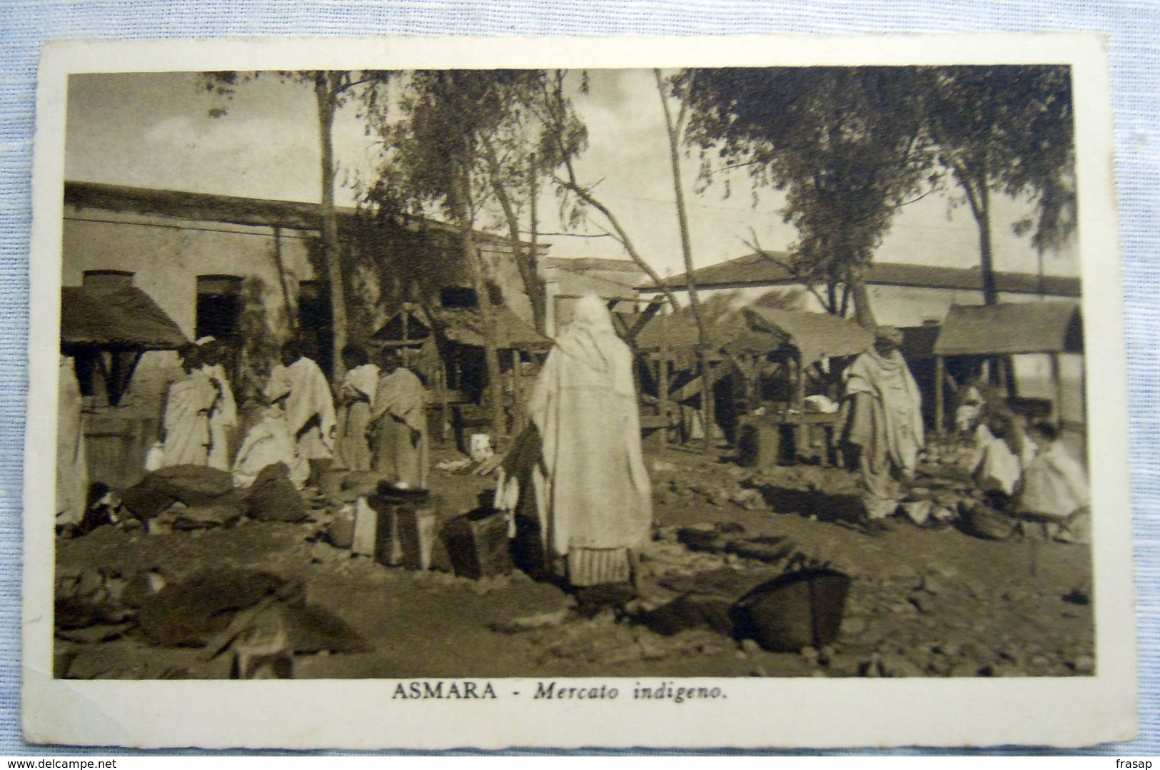 CPA-KP-PC- Erytree - COLONIA ITALIANA --  ASMARA MERCATO INDIGENO ANIME 1937 - Erythrée