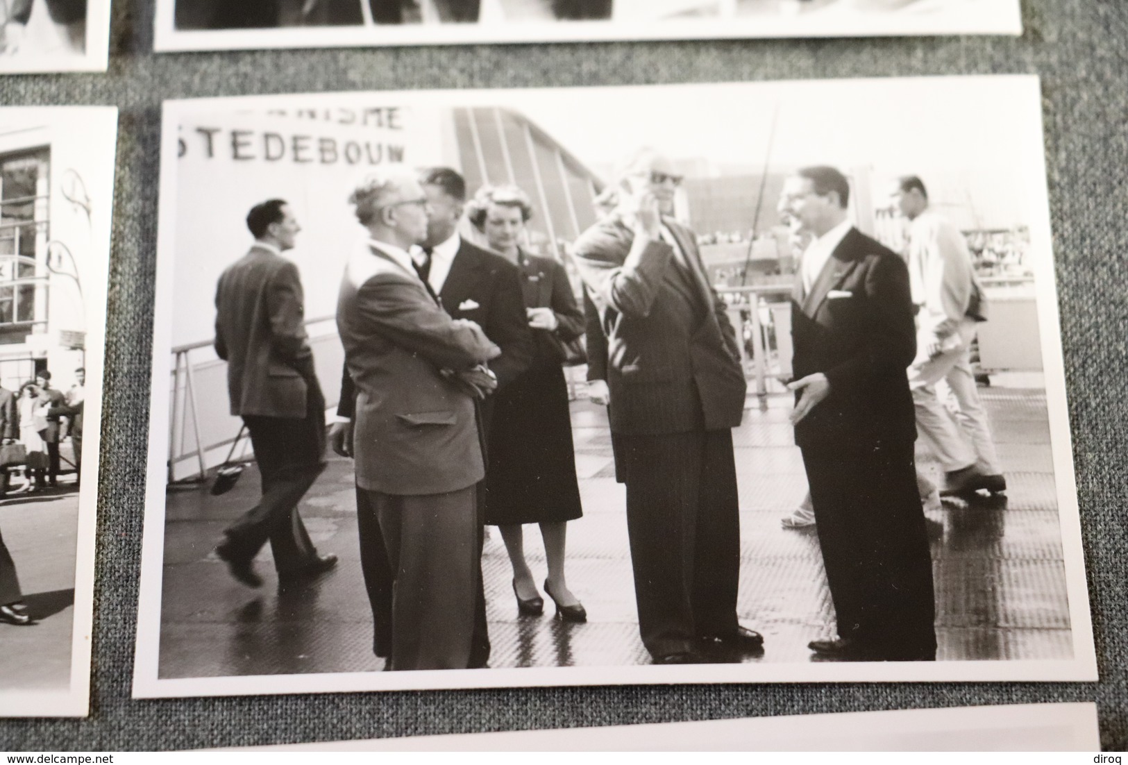Exposition Bruxelles 1958 ,RARE photo originale avec le Roi Léopold ,lot de 10 photos,12 Cm. sur 9 Cm.Expo 58