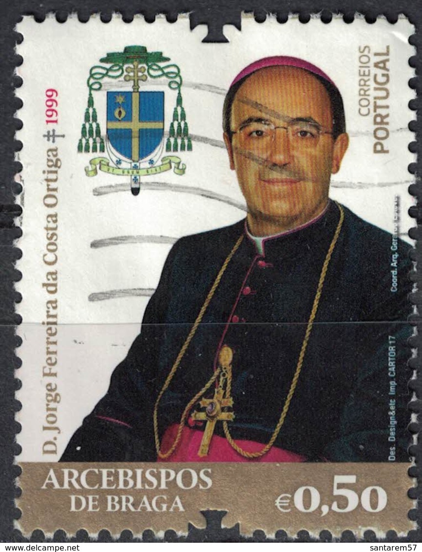 Portugal 2017 Oblitéré Used Archevêques De Braga D. Jorge Ferreira Da Costa Ortiga SU - Oblitérés