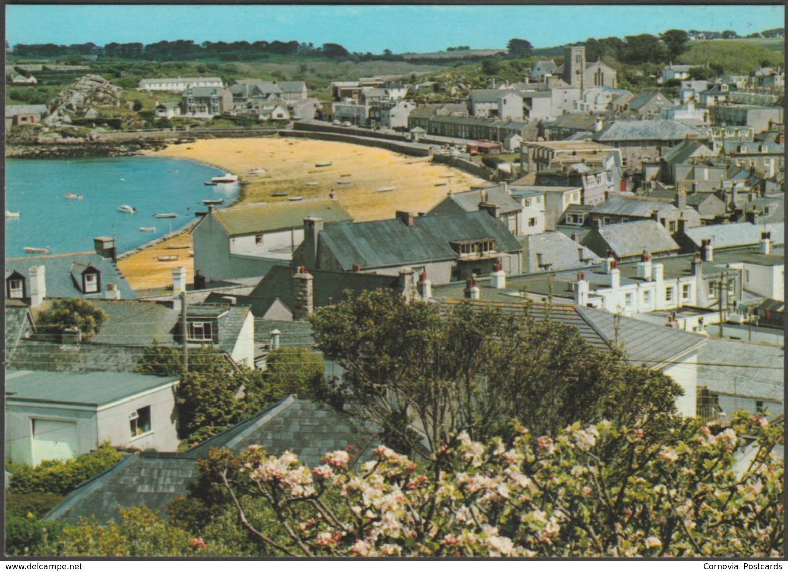 Hugh Town And The Harbour, St Mary's, Isles Of Scilly, C.1980s - Beric Tempest Postcard - Scilly Isles