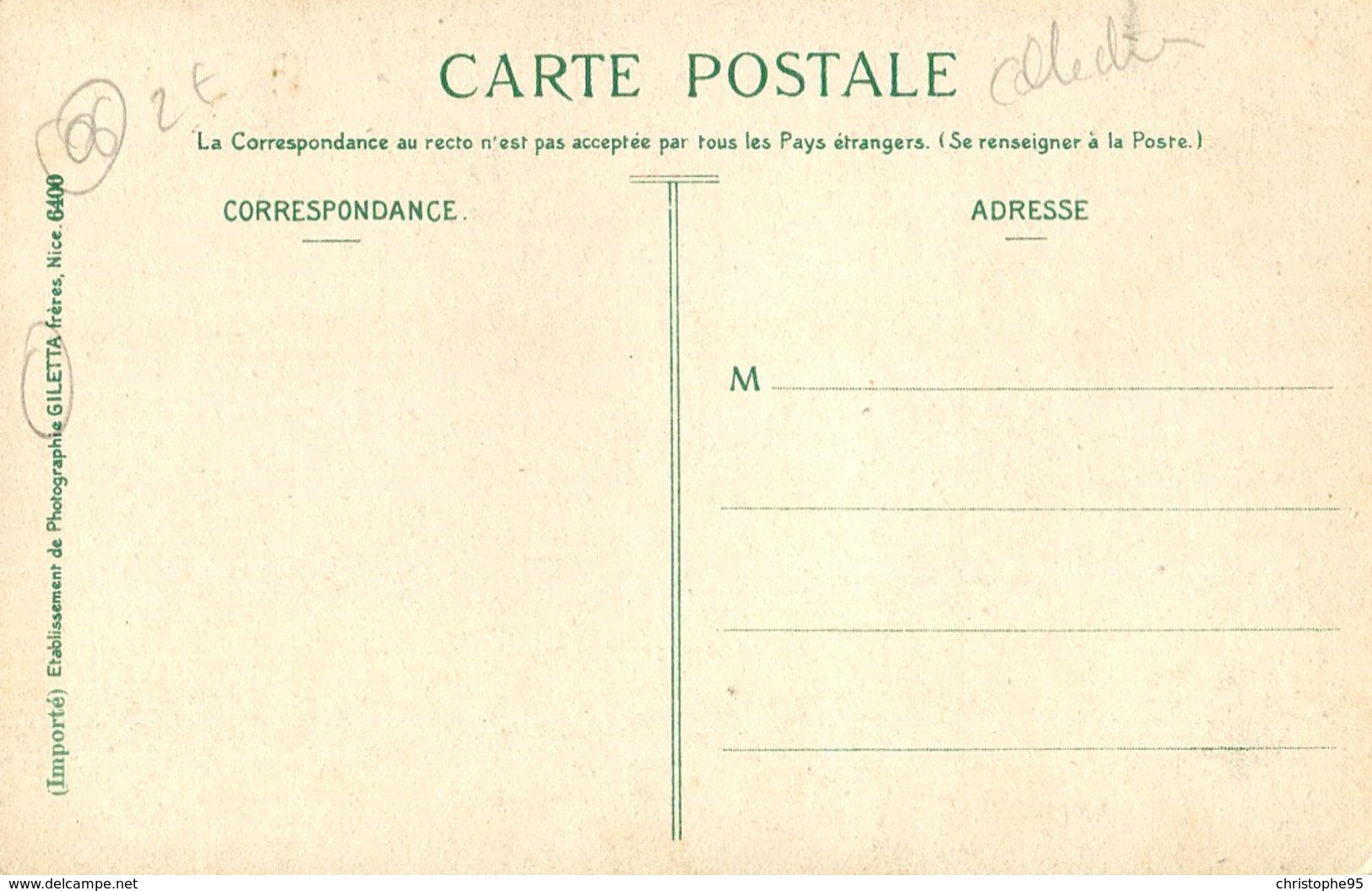 06 .20788 . Nice . Collection Artistique .edition Giletta .la Plage .vue Prise Du Chateau . - Lots, Séries, Collections