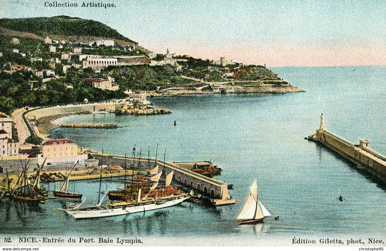 06 .20789 . Nice . Collection Artistique .edition Giletta .bateaux .entree Du Port . Baie Lympia . - Loten, Series, Verzamelingen
