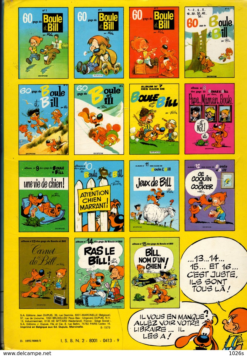 B.D.BOULE ET BILL - DES GAGS DE B & B -  N° 11 - 1977 - Boule Et Bill