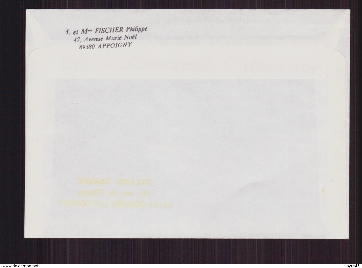 Enveloppe Du 17 Septembre 1994 D Appoigny à Quarré-les-Tombes Cachet " Yvonne Printemps " - Lettres & Documents