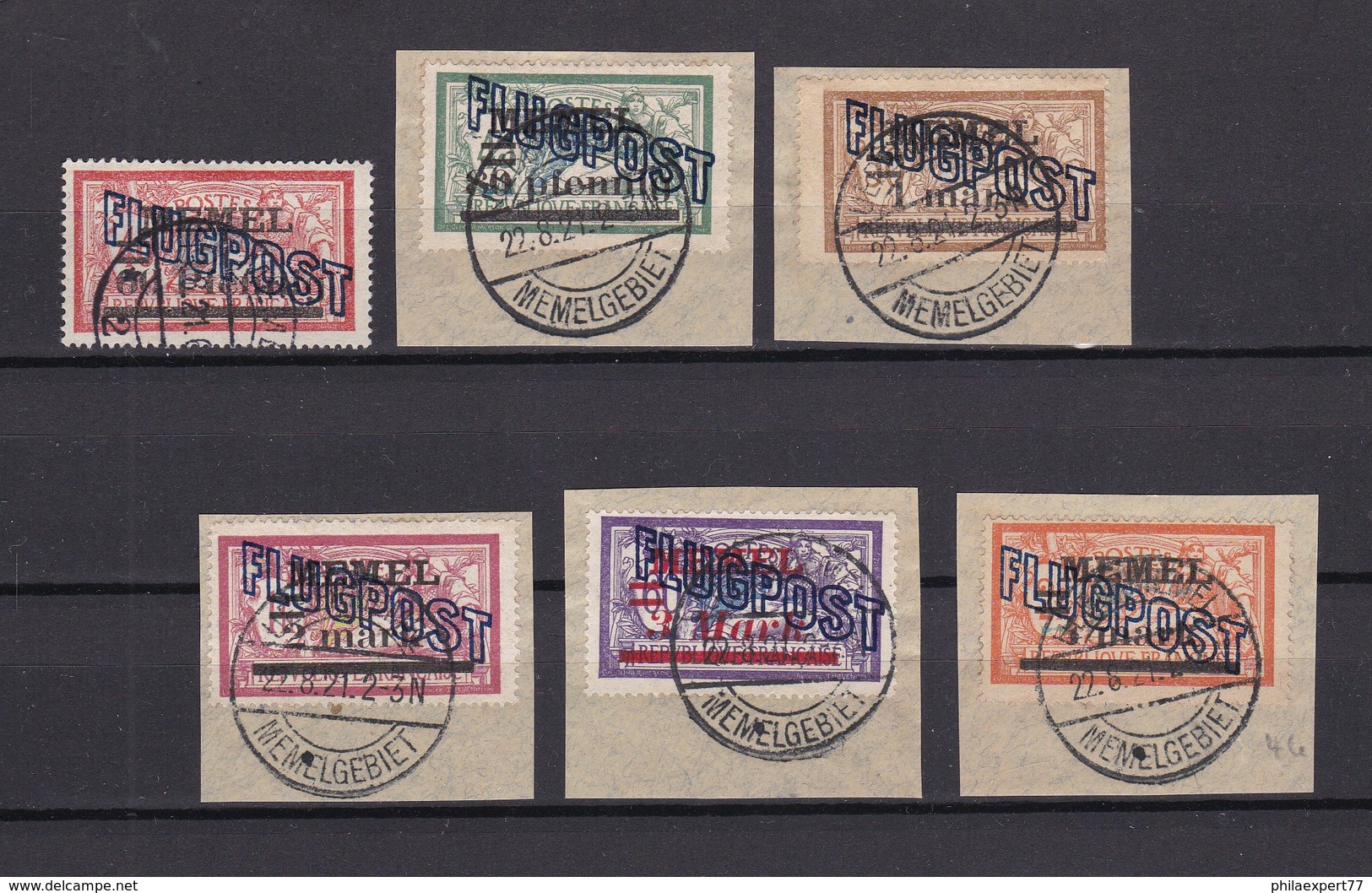 Memelgebiet - 1921 - Michel Nr. 41/46  - Gest. - 133 Euro - Klaipeda 1923