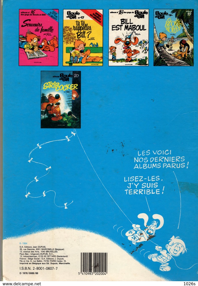 B.D.BOULE ET BILL - DES GAGS DE B & B -  N° 15 - 1978 - E.O. - Boule Et Bill