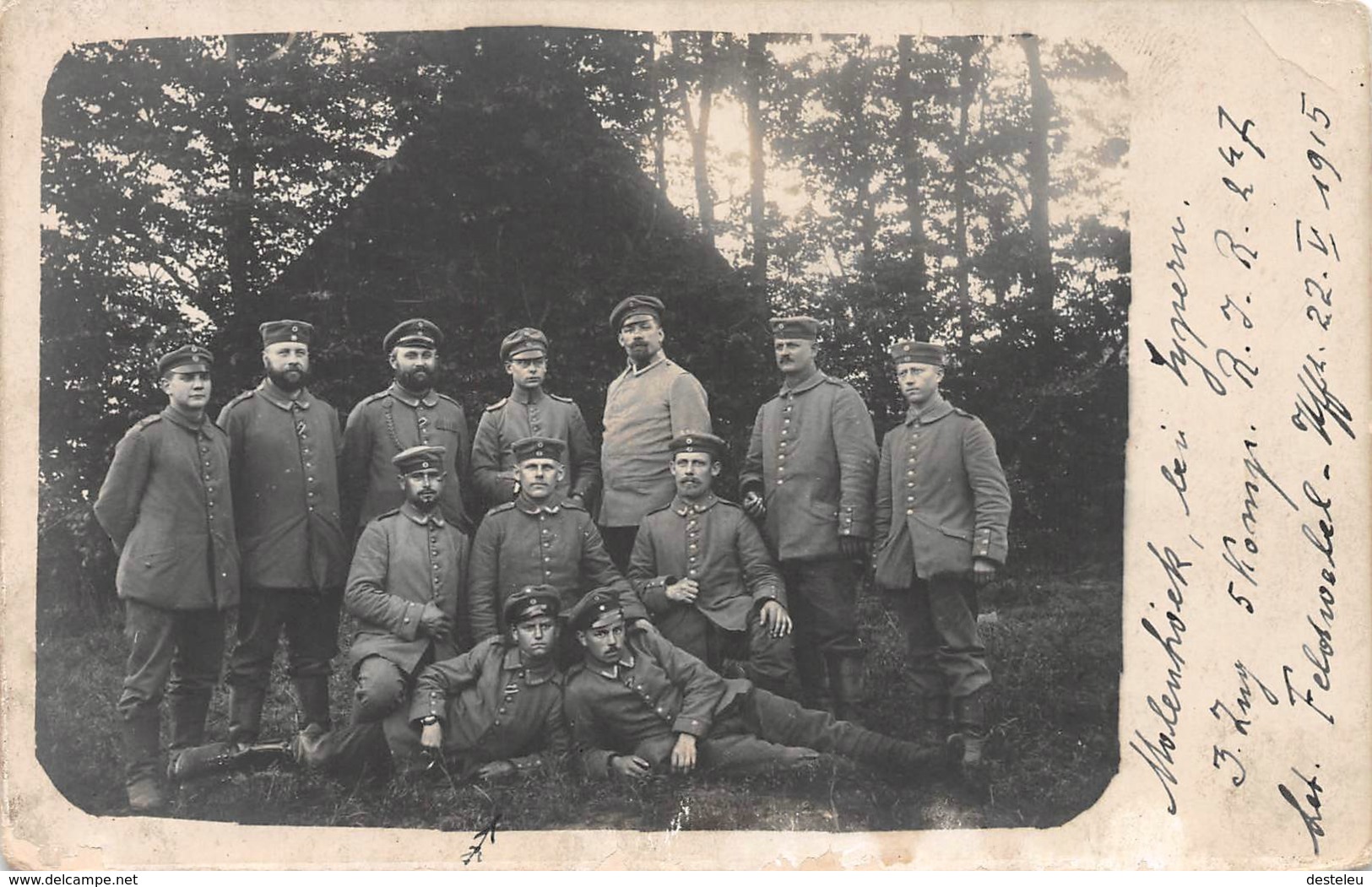 Fotokaart Militairen Molenhoek 1915 - Ieper - Ieper