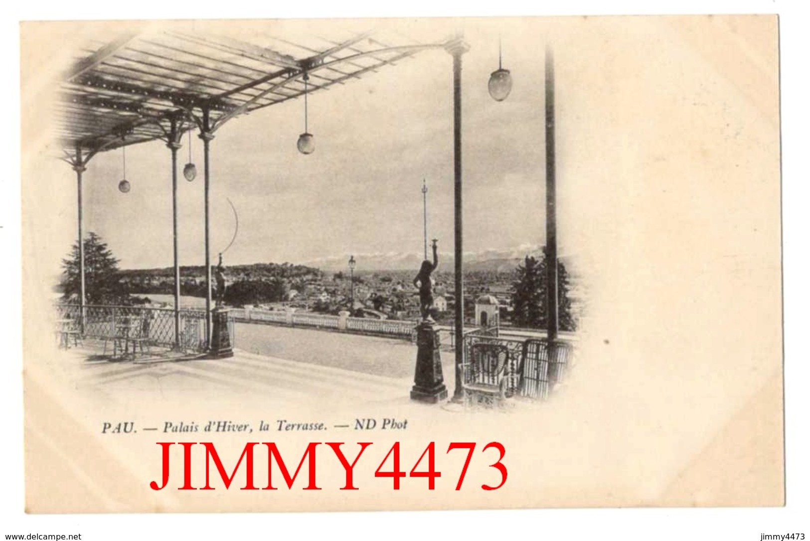 CPA - PAU - Palais D'Hiver, La Terrasse ( Vieille Carte 1900 / 1901 ) 64 Pyrénées Atlantiques - ND Phot. - Pau