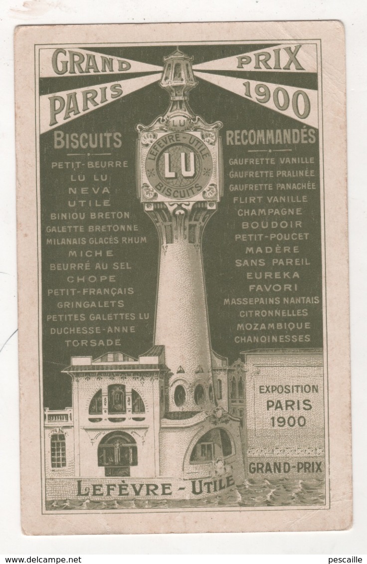 JOLI CHROMO BISCUITS LEFEVRE UTILE - GRAND PRIX PARIS 1900 / SALLE EXPOSITION LEFEVRE UTILE PARIS 1900 - - Lu