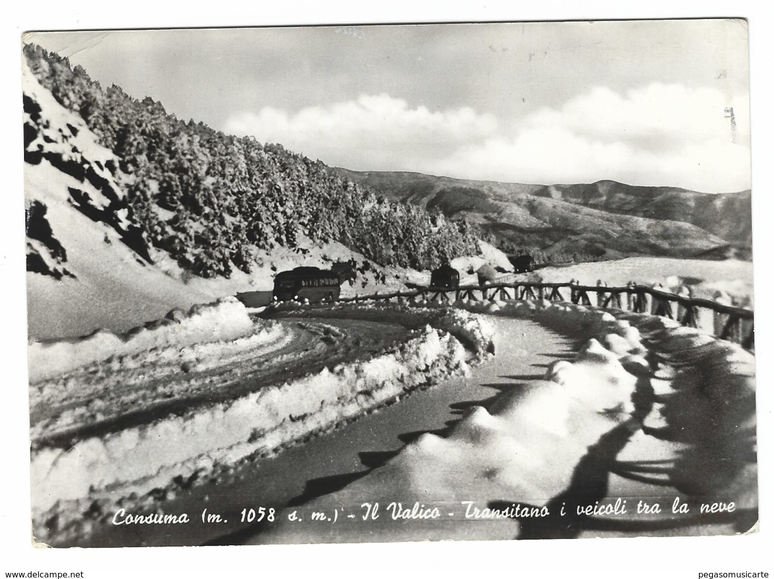 2203 - CONSUMA IL VALICO TRANSITANO I VEICOLI CON LA NEVE AREZZO 1975 - Arezzo