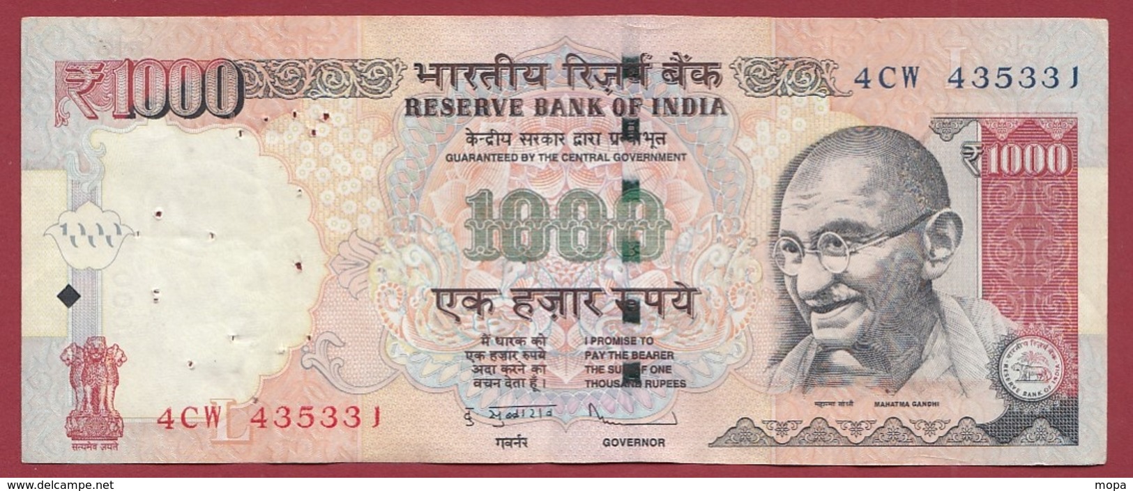 Inde 1000 Rupees 2013 Dans L 'état (14) - India