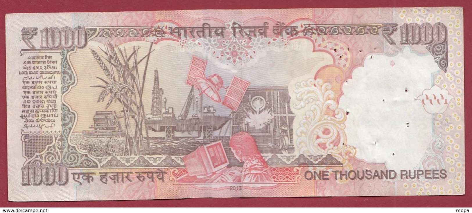 Inde 1000 Rupees 2013 Dans L 'état (14) - India