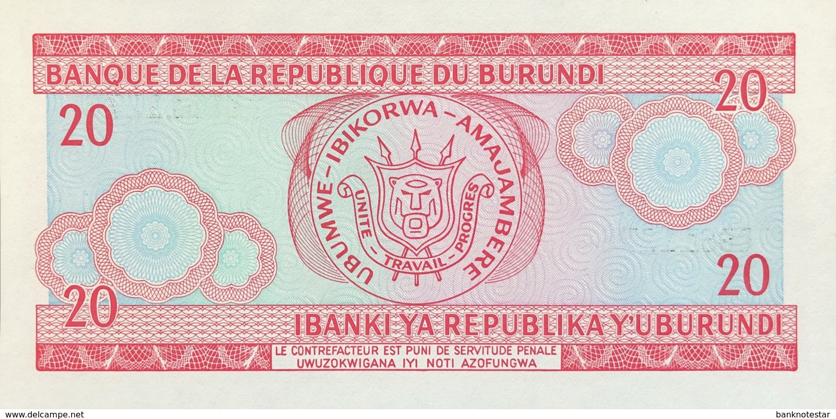 Burundi 10 Francs, P-27c (25.5.1995) - UNC - Burundi