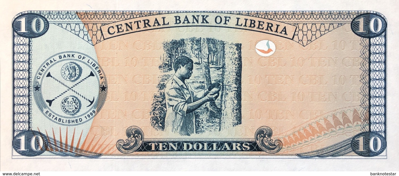 Liberia 10 Dollars, P-27a (2003) - UNC - Liberia