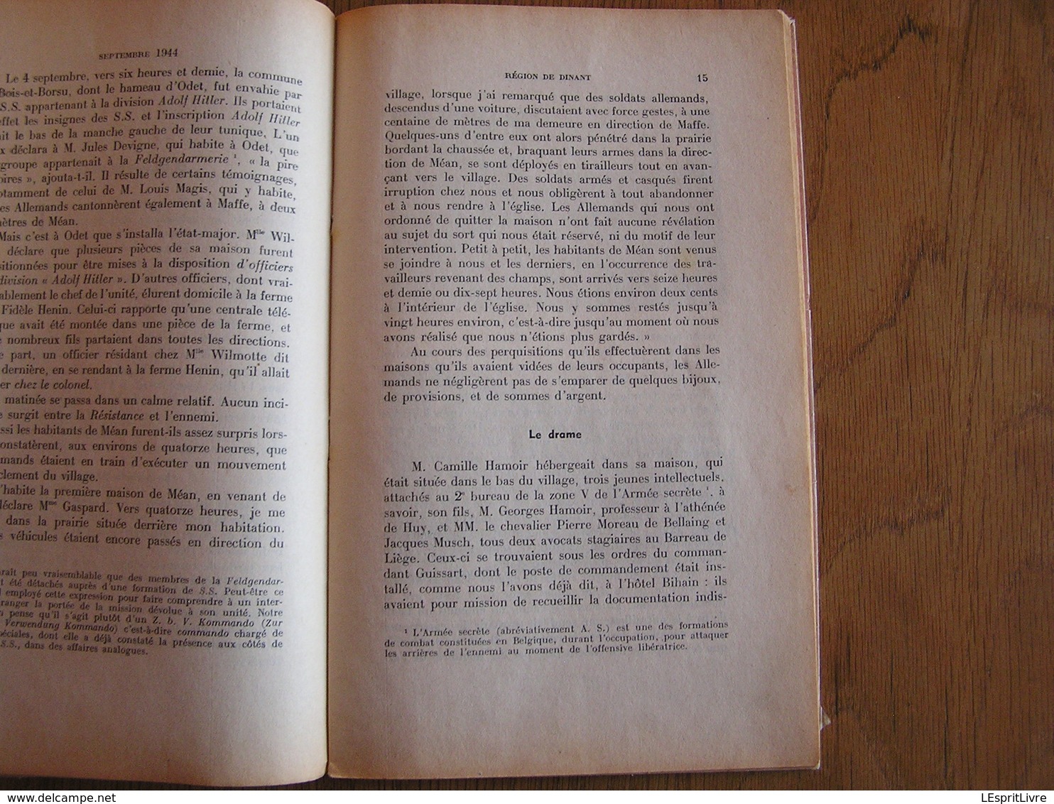 LES CRIMES DE GUERRE Région Dinant Régionalisme Guerre 40 45 Méan Annevoie Sovet Durnal Général Meyer Lisogne Anhée