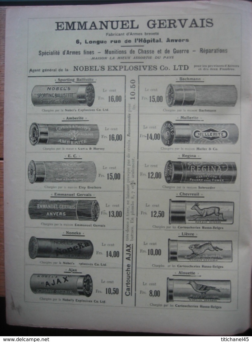JOURNAL DES CHASSEURS ET DES GARDES 1909 N°17 -52 Pages Richement Illustrées : Armes - Cartouches ... - Andere & Zonder Classificatie
