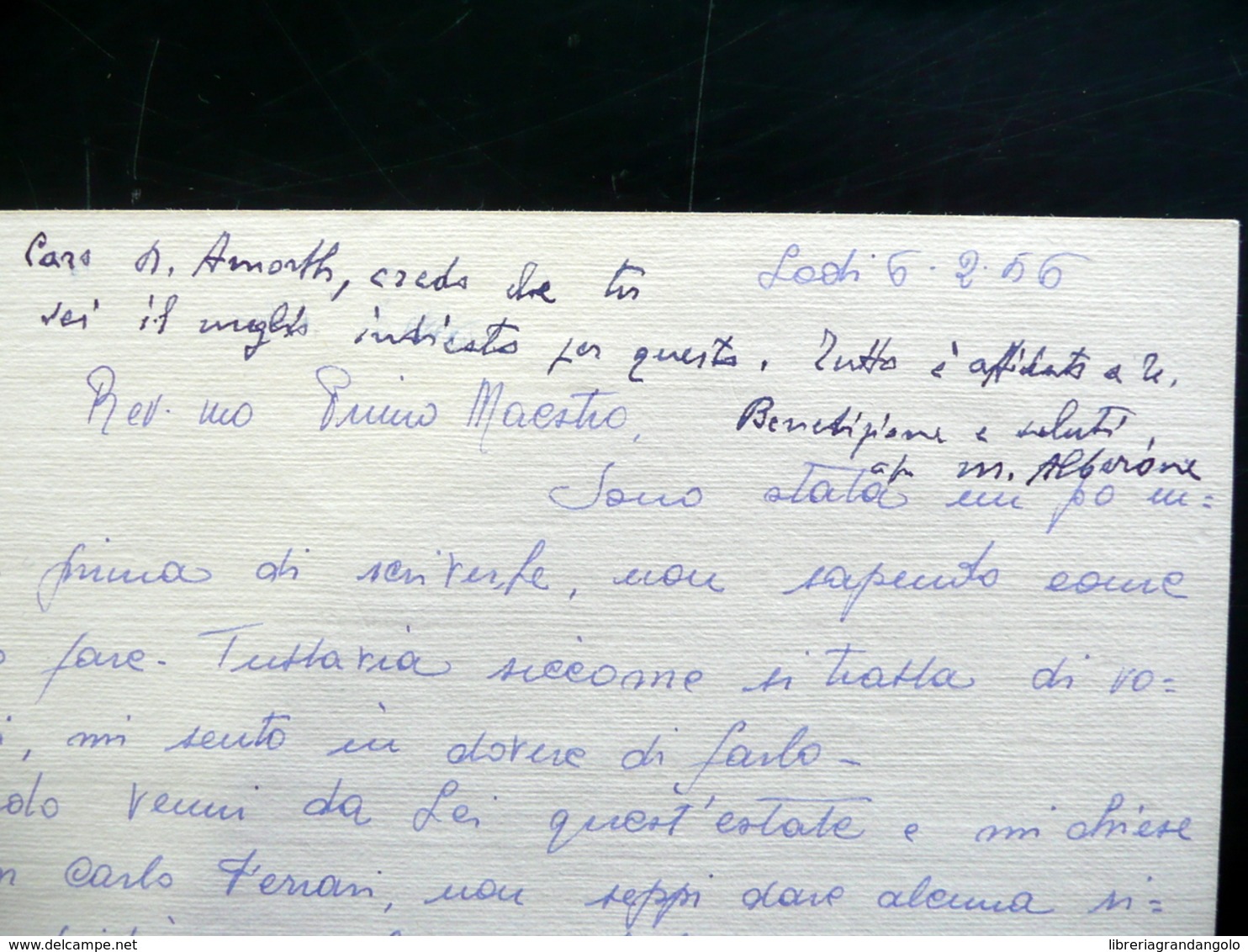 Autografo Beato Giacomo Alberione Lettere Note Amorth 1956-58 Edizioni Paoline - Altri & Non Classificati