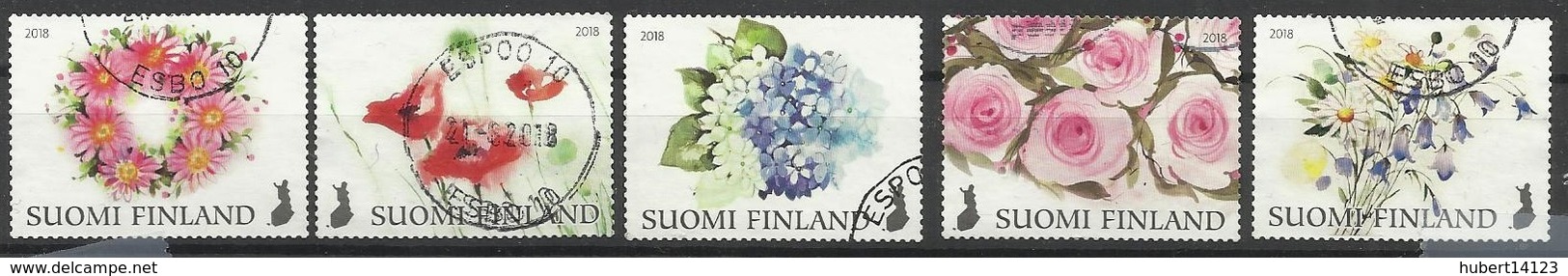 Finlande N° 2532 à 2536 De 2018 - Fleur - Oblitérés