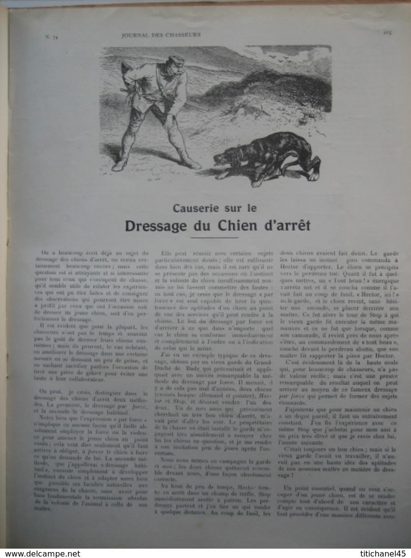 JOURNAL DES CHASSEURS ET DES GARDES 1914 n°74 -32 pages richement illustrées : armes - cartouches ...