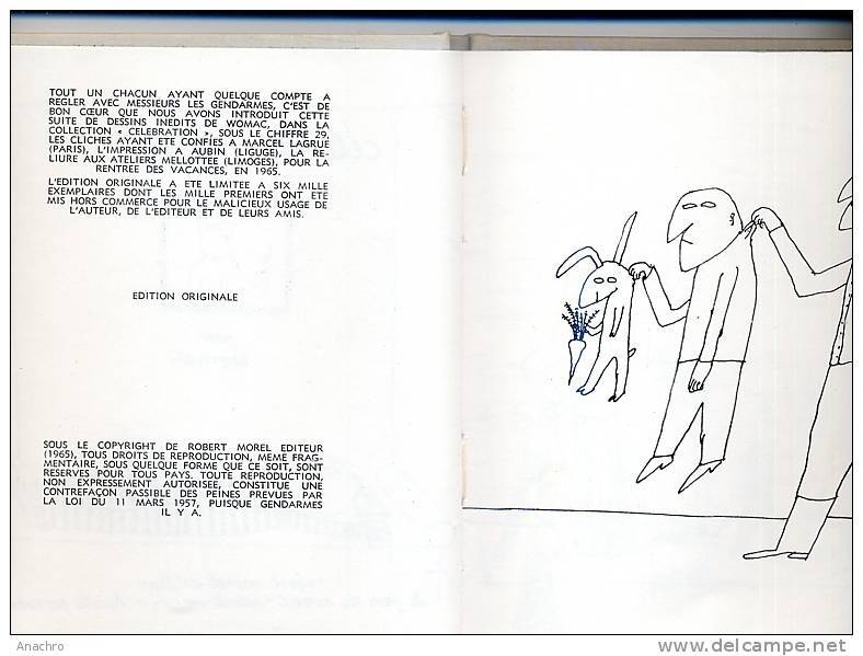 CARICATURES HUMOUR WOMAC 1965 Célébration Du GENDARME La PRISON  / 46 PAGES Edition Originale - Disegni Originali