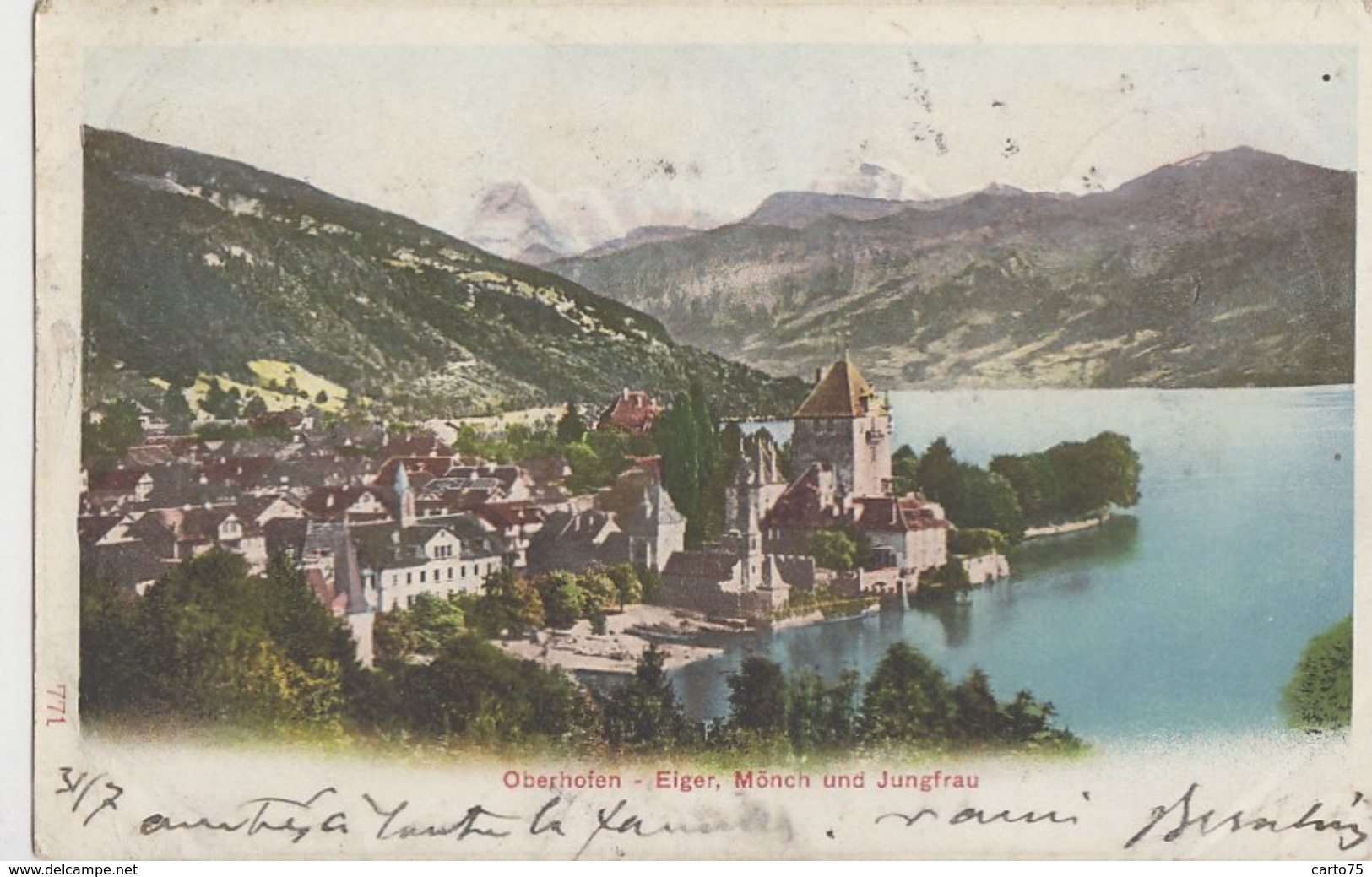 Suisse - Oberhofen Am Thunersee - Vue Générale - Postmarked 1903 - Oberhofen Am Thunersee