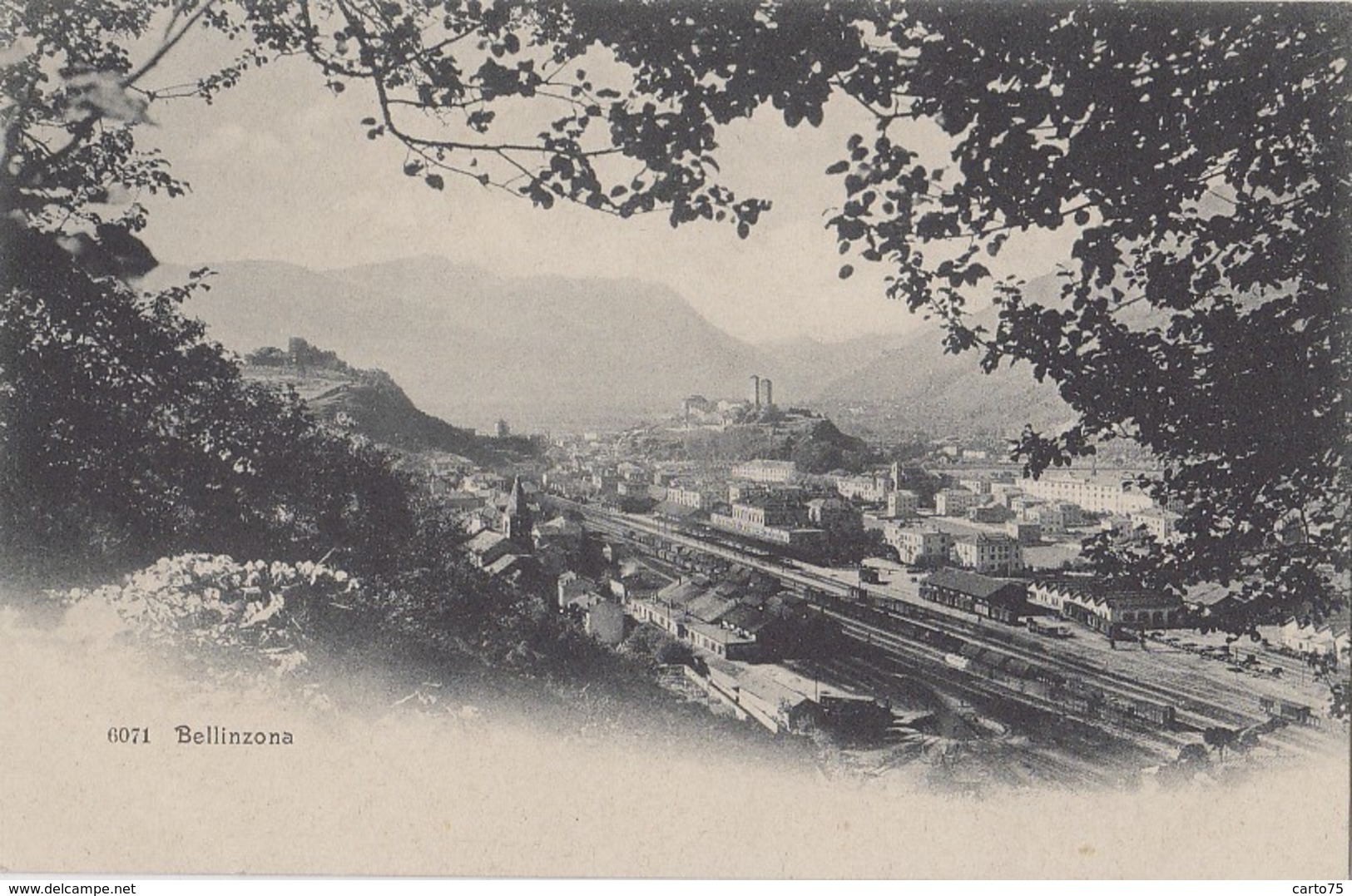 Suisse - Bellinzone Bellinzona - Panorama Ville - Gare Chemin De Fer - Bellinzone