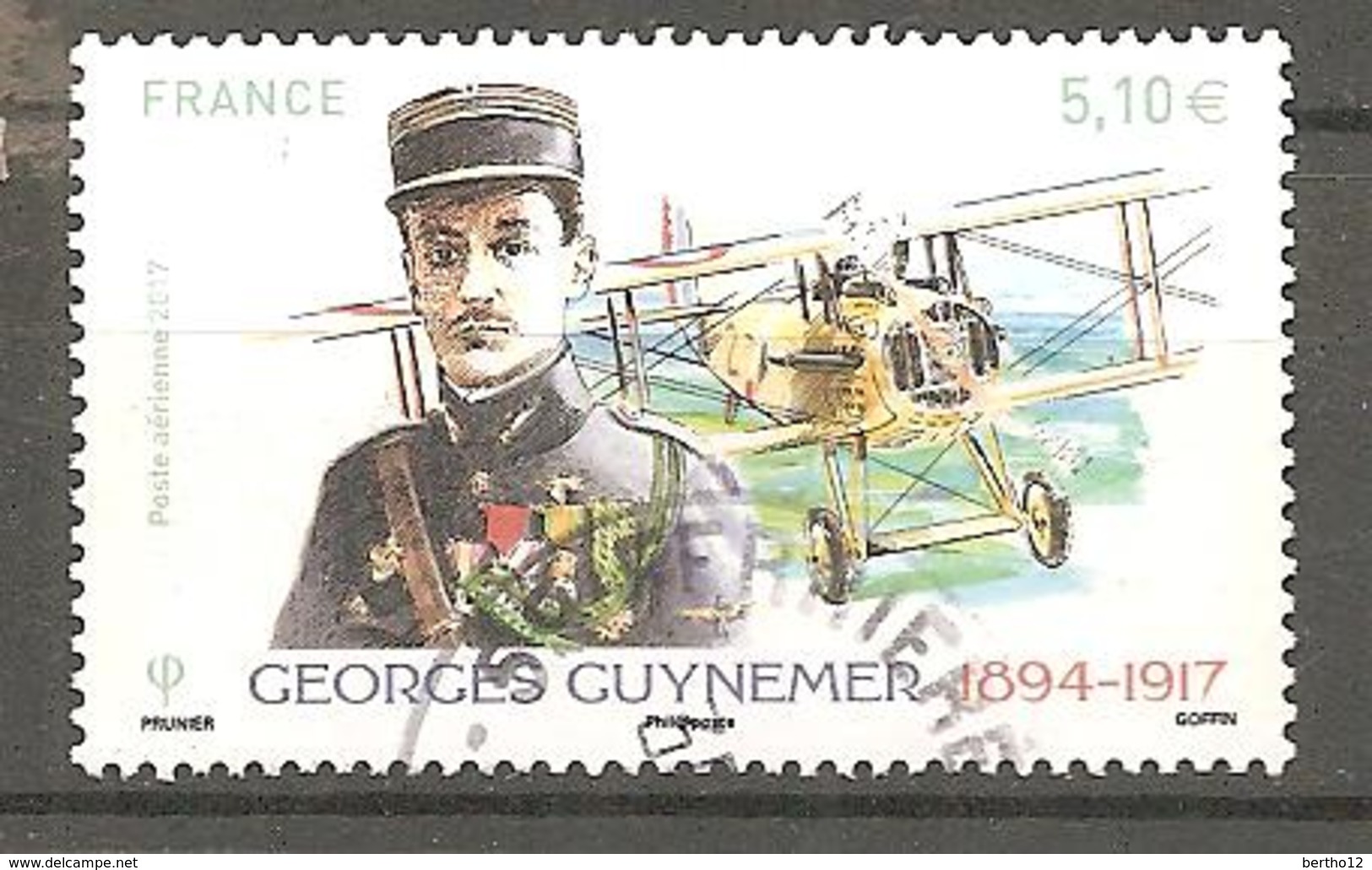 France 2017 : Georges Guynemer N° 81 Oblitéré - 1960-.... Used