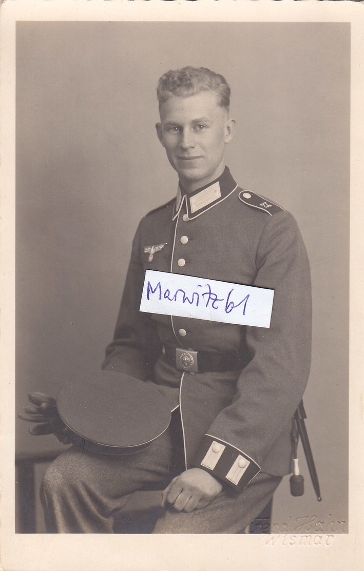 Foto Infanterie Regiment 77 Waffenrock Wismar Koppelschloss Deutsche Soldaten Ww2 2.Weltkrieg - Guerre, Militaire