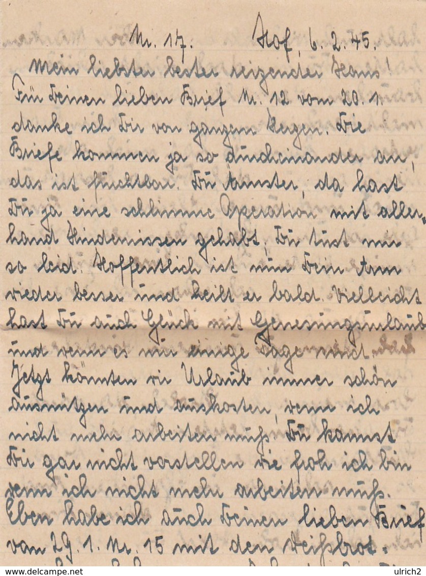 Feldpost Mit Inhalt - Lichtenfels Nach Aufkl. Ers. U. Ausb. Abt. 18 Stuttgart - 1943 (46217) - Briefe U. Dokumente