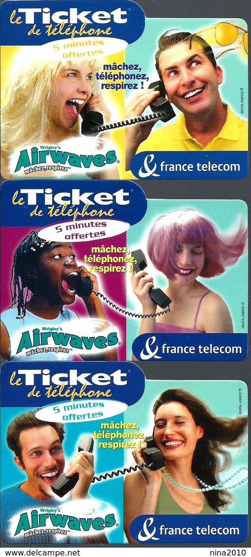 3 Tickets De Téléphone Privé - Airwaves (luxe) - 238 000 Ex. - 31/03/2003 - Tickets FT