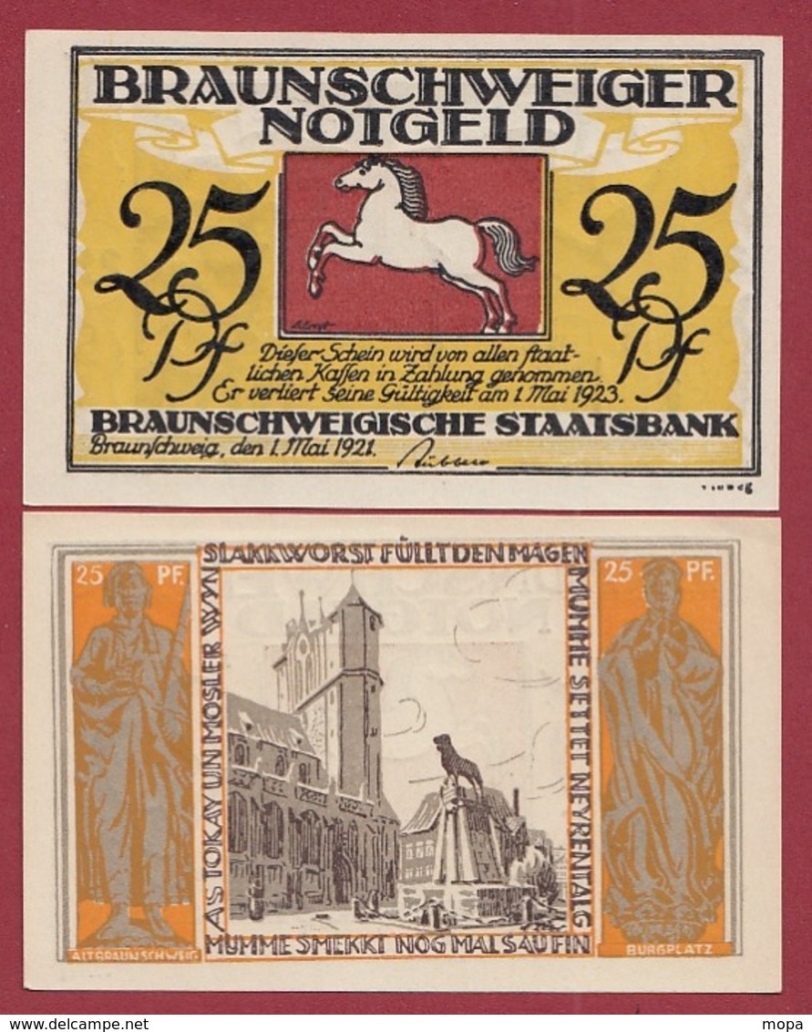 Allemagne 25 Pfenning Stadt Braunschweiger  Dans L 'état N °5508 - Collections