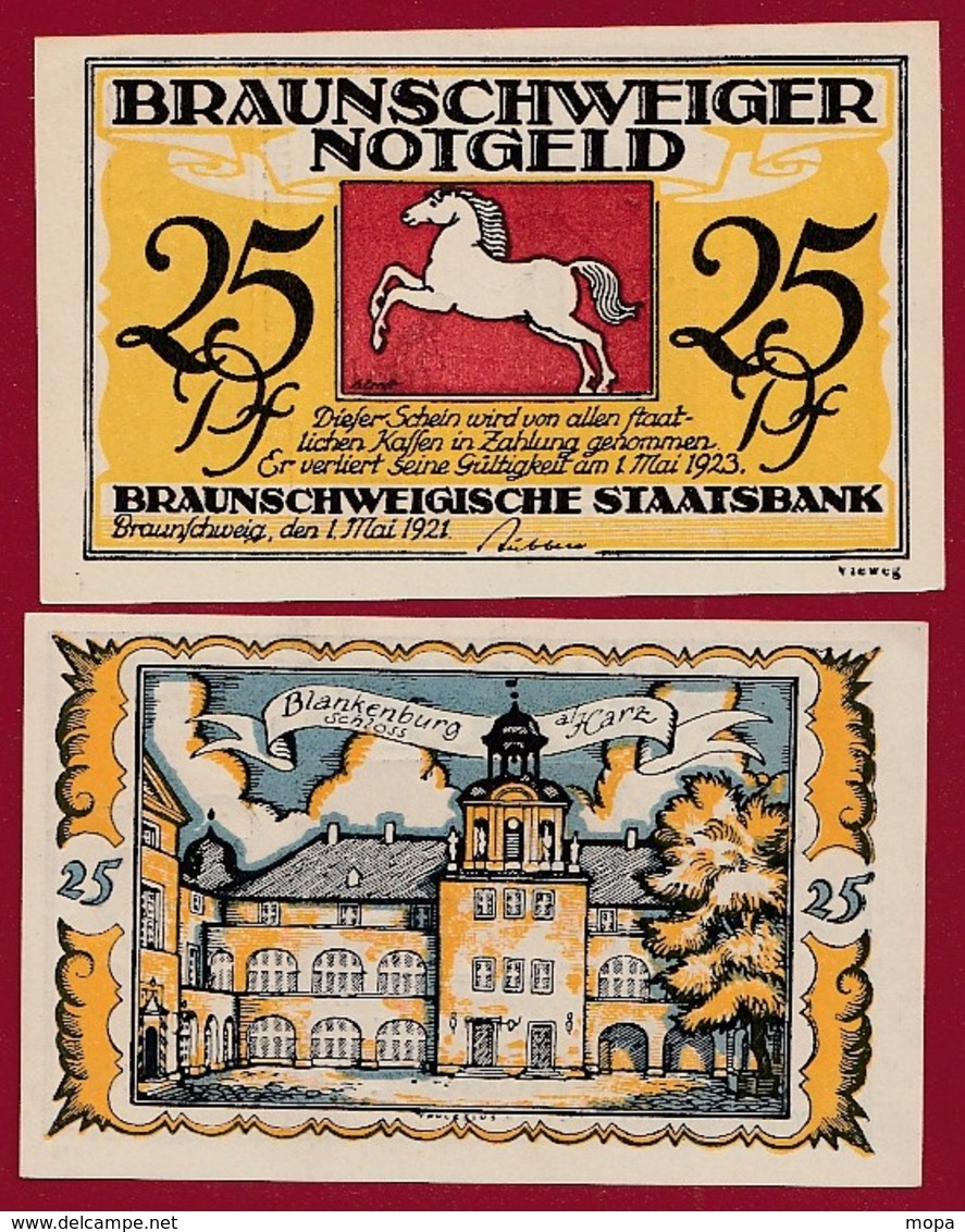 Allemagne 25 Pfenning Stadt Braunschweiger  Dans L 'état N °5510 - Collections