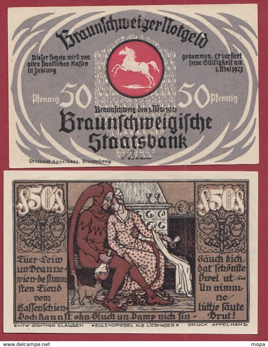 Allemagne 50 Pfenning Stadt Braunschweiger  Dans L 'état N °5515 - Collections