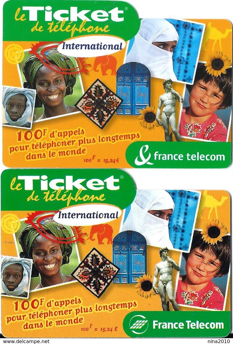 2 Tickets De Téléphone  - Différents Dates - Francs - Billetes FT