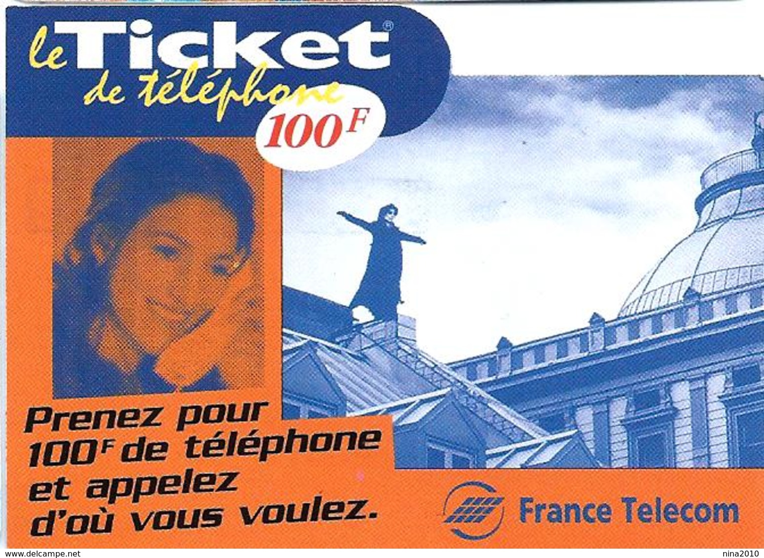 Ticket De Téléphone  - Femme Toit - Luxe - 30/04/2000 - Tickets FT