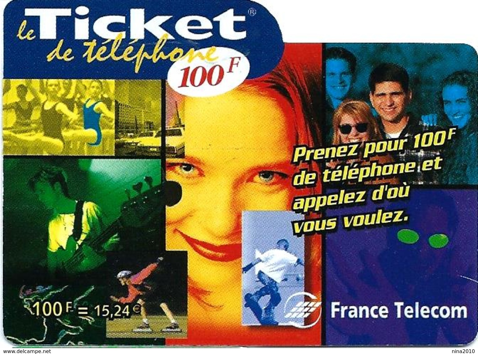 Ticket De Téléphone  - Visage - 31/12/2000 - Luxe - Biglietti FT