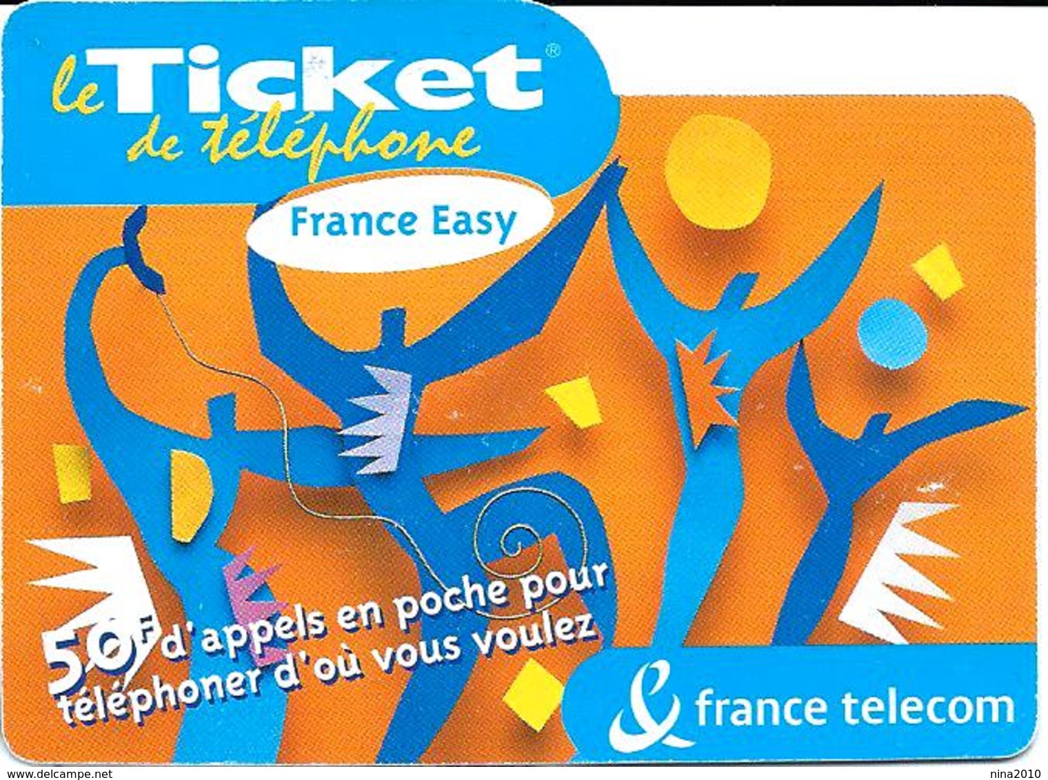 Ticket De Téléphone  - France Easy - 50 F - 28/02/2003 - FT Tickets