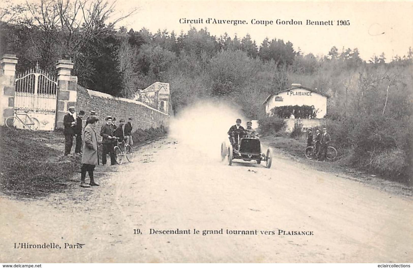 Thème:  Sport Automobile .Circuit d'Auvergne.Coupe Gordon Bennett 1905 . Ensemble de 7 cartes   (voir scan)